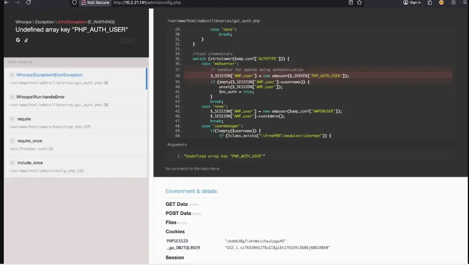 Ανίχνευση παρουσίας FreePBX με διακομιστή web τύπου auth χωρίς κεφαλίδα εξουσιοδότησης